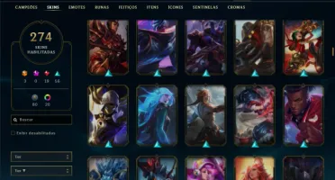 Bronze 1 com 150 Champs e 274 Skins ( Criada em 2012 )
