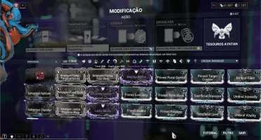 Conta Warframe com +1100 platinas, mr10 e armas builds