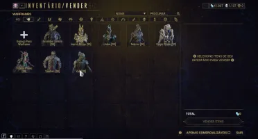 Conta Warframe com +1100 platinas, mr10 e armas builds