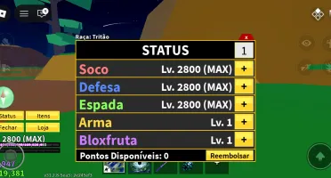 Conta de blox fruits, itens mítico e frutas mítica.