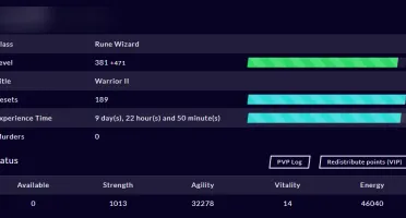 Megamu Conta - Rune Wizard - 189 Resets - Master lvl 871