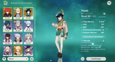 Venti + Diluc + Jean + espada celestial + 1600 gemas