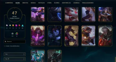 Prata 2 com 100 Champs e 47 Skins ( ADC / JG )