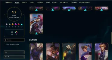 Prata 2 com 100 Champs e 47 Skins ( ADC / JG )