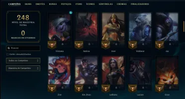 Prata 2 com 100 Champs e 47 Skins ( ADC / JG )