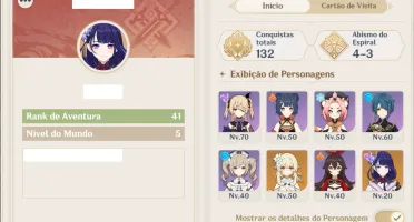 Conta Genshin Impact - Rank 41