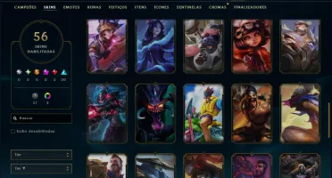 Prata 4 com 140 Champs e 56 Skins ( MID / ADC / JG )
