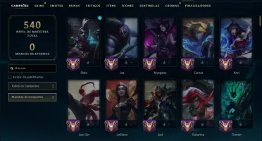 Prata 4 com 140 Champs e 56 Skins ( MID / ADC / JG )