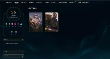Prata 4 com 140 Champs e 56 Skins ( MID / ADC / JG )