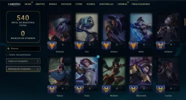 Prata 4 com 140 Champs e 56 Skins ( MID / ADC / JG )