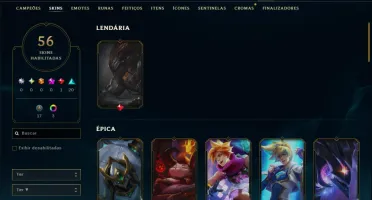 Prata 4 com 140 Champs e 56 Skins ( MID / ADC / JG )