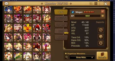 Conta Summoners War Ragdoll, Nina Light Collab e Gojo dark C
