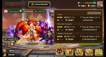 Conta Summoners War Ragdoll, Nina Light Collab e Gojo dark C
