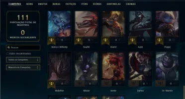Platina 3 com 55 Champs e 18 Skins + 1 Fragmento