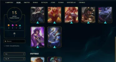 Platina 3 com 55 Champs e 18 Skins + 1 Fragmento