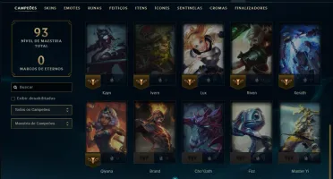 Unranked com 35 Champs e 2 Skins