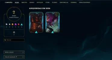 Unranked com 35 Champs e 2 Skins