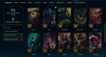 Unranked com 35 Champs e 2 Skins