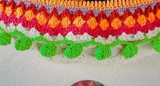 Capa de Almofada Mandala Bali em Crochê