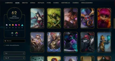 Esmeralda 4 com 100 Champs e 62 Skins ( MAIN JG )