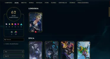 Esmeralda 4 com 100 Champs e 62 Skins ( MAIN JG )