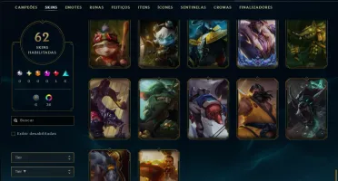 Esmeralda 4 com 100 Champs e 62 Skins ( MAIN JG )