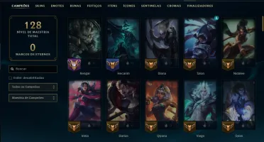 Esmeralda 4 com 100 Champs e 62 Skins ( MAIN JG )