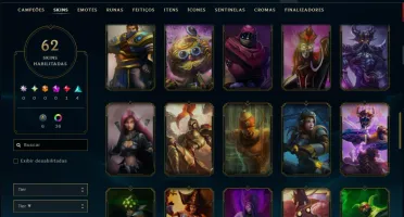 Esmeralda 4 com 100 Champs e 62 Skins ( MAIN JG )