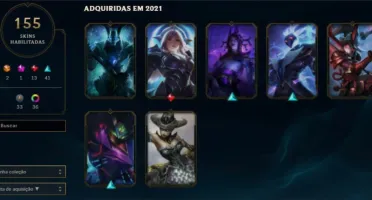 Conta LoL Plat III (Diamante em 2020) com 155 skins