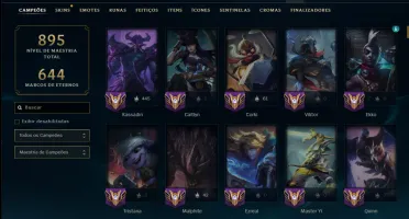 Platina 4 com TODOS os Champs e 310 Skins +15 Vitoriosas
