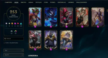 Prata 2 com TODOS os Champs e 253 Skins +3 Transcendentes