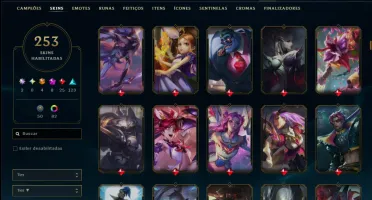 Prata 2 com TODOS os Champs e 253 Skins +3 Transcendentes