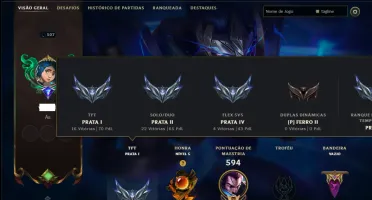 Prata 2 com TODOS os Champs e 253 Skins +3 Transcendentes