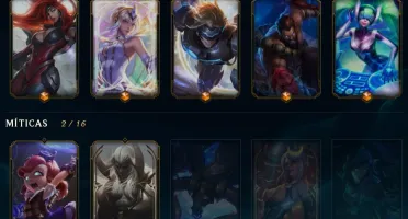Conta com 200+ skins, Aatrox prestigio, Annie Hextech