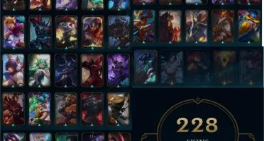 Conta com 200+ skins, Aatrox prestigio, Annie Hextech