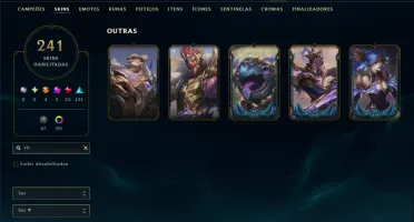 Prata 3 com TODOS os Champs e 241 Skins ( JG / TOP )