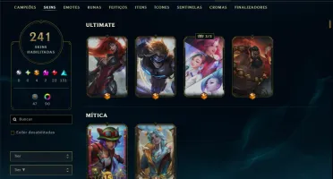 Prata 3 com TODOS os Champs e 241 Skins ( JG / TOP )
