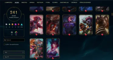 Prata 3 com TODOS os Champs e 241 Skins ( JG / TOP )