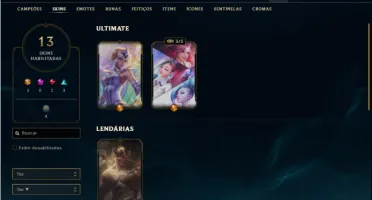 Conta prata 1 com 41 Champs e 13 Skins ( 2 Ultimates )