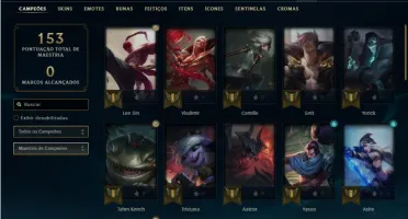 Conta prata 1 com 41 Champs e 13 Skins ( 2 Ultimates )
