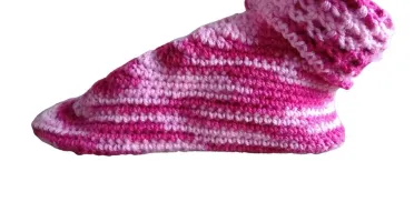 Pantufa de Lã Rosa Mescla 36