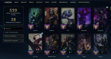 Conta Esmeralda 3 lvl 284 todos os champions 163 skins