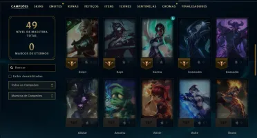 Esmeralda 3 com 50 Champs e 48 Skins ( JG / TOP )
