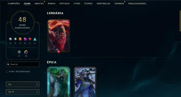 Esmeralda 3 com 50 Champs e 48 Skins ( JG / TOP )