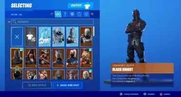 CONTA FORTNITE - BLACK KNIGHT COM MAKO GLIDER.
