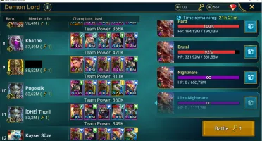 Conta End Game Raid Shadow Legends