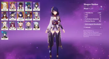 Genshin Impact / AR 10 / Raiden + Mona + Tumulo do Lobo