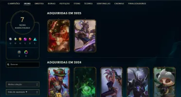 Unranked com 40 Champs e 7 Skins