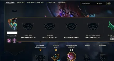 Unranked com 40 Champs e 7 Skins