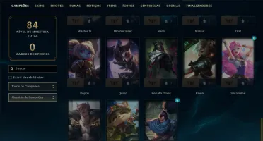 Unranked com 40 Champs e 7 Skins